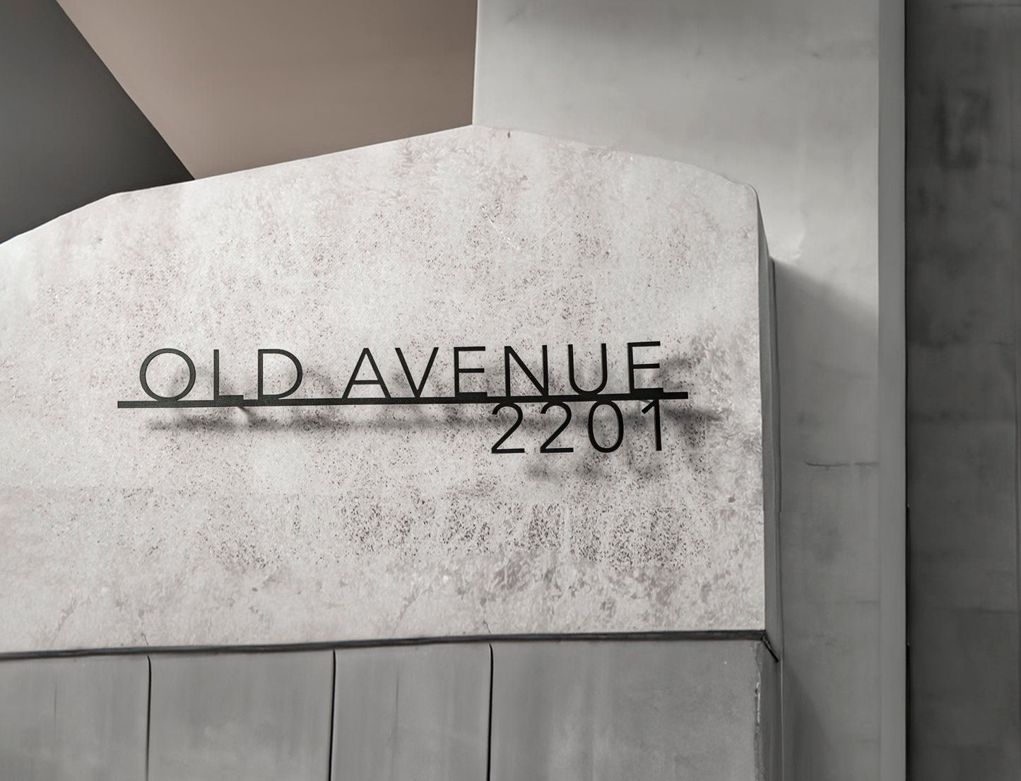 Metal address sign “Avenir2”