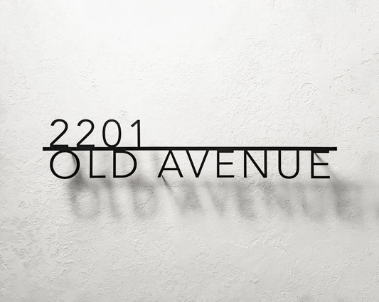 Metal address sign “Avenir”
