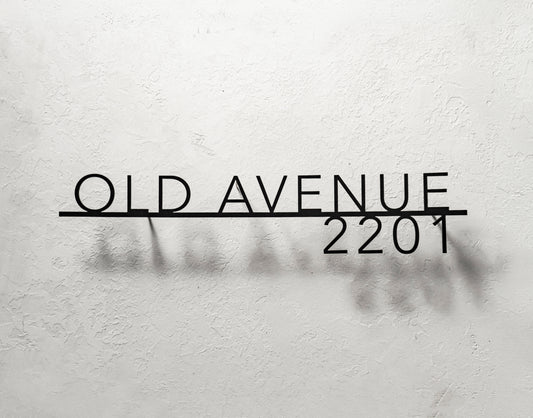 Metal address sign “Avenir2”