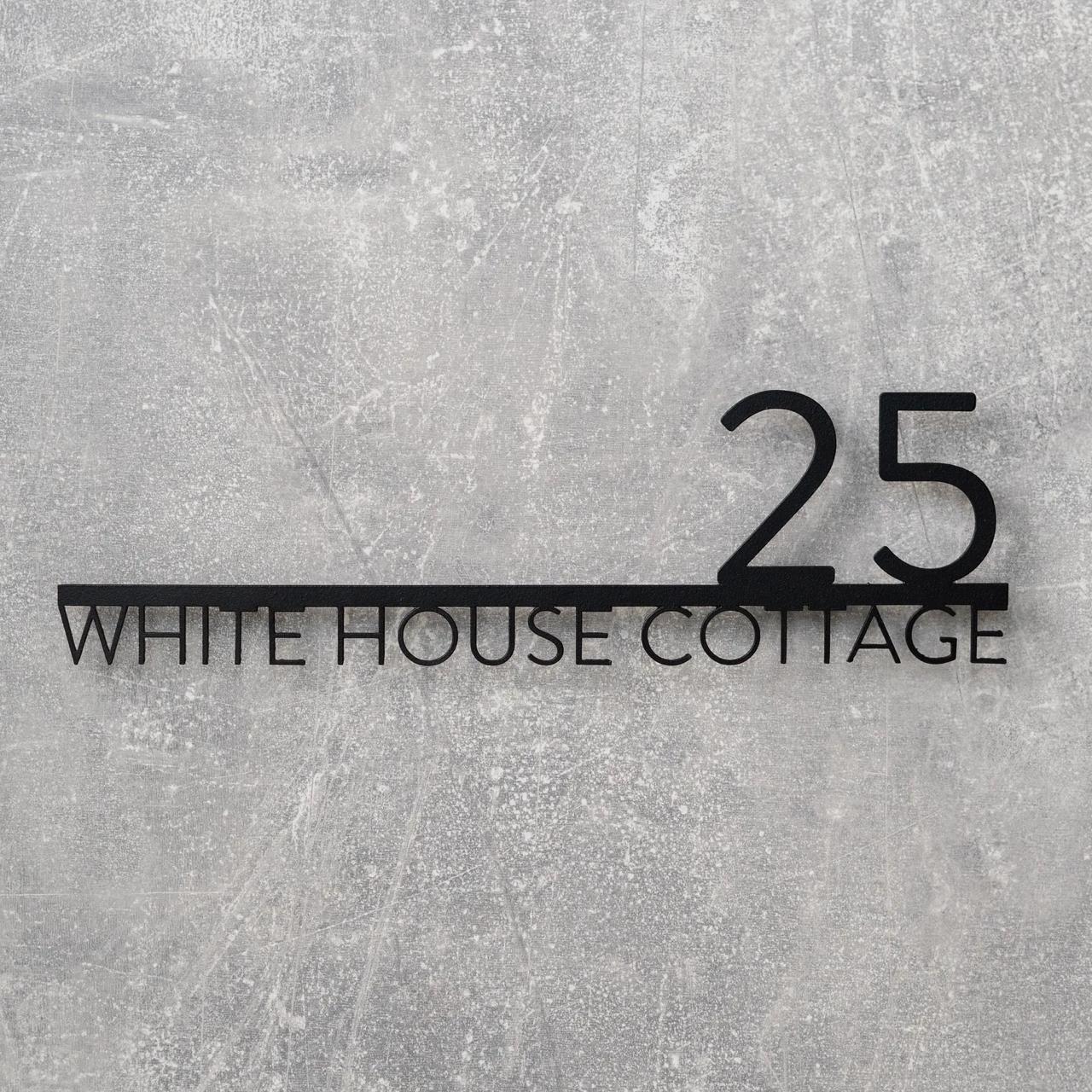 Metal Address Sign with Number