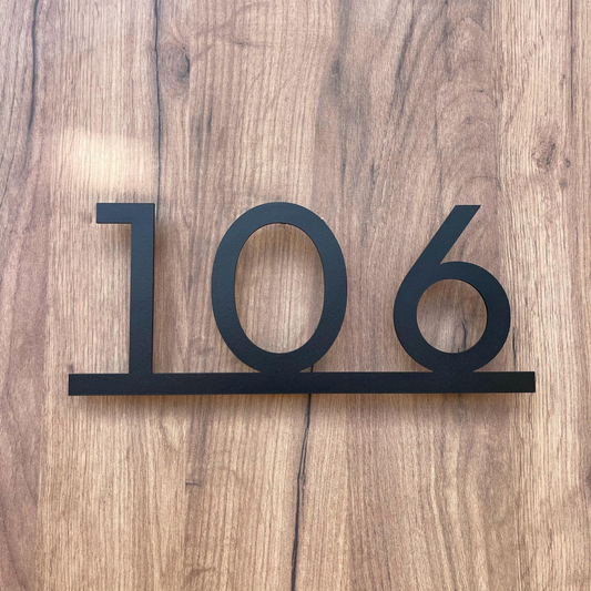 Metal Numbers Sign